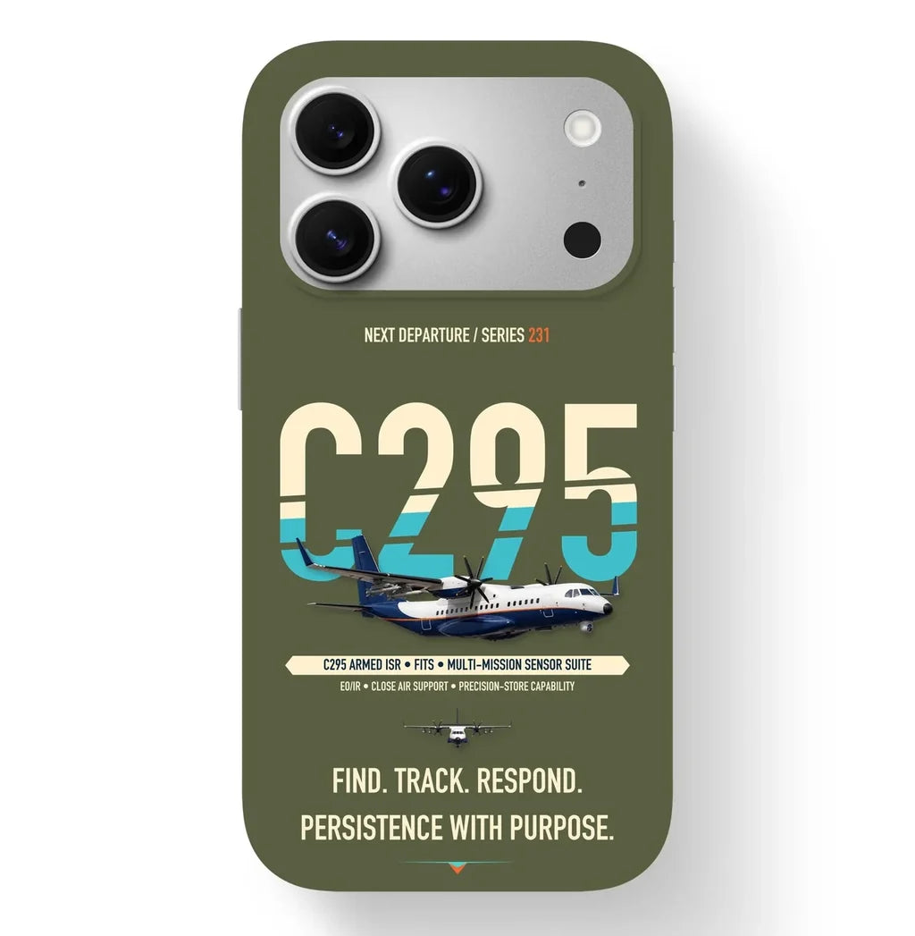 Airbus C295 Armed ISR Case design on green army iphone case