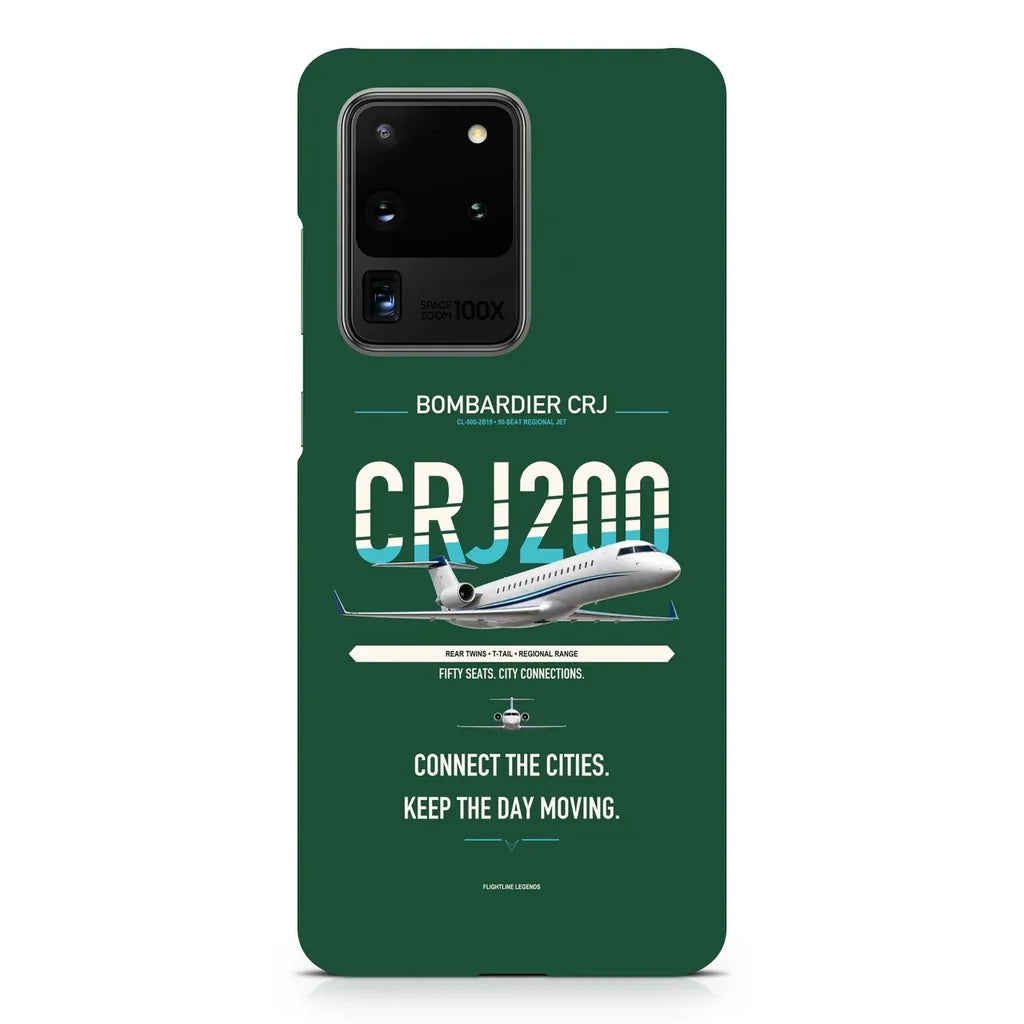 CRJ200 design on samsung case - dark green