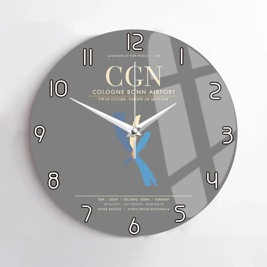 Cologne Bonn Airport CGN Wall-Clock No-Frame - Gray