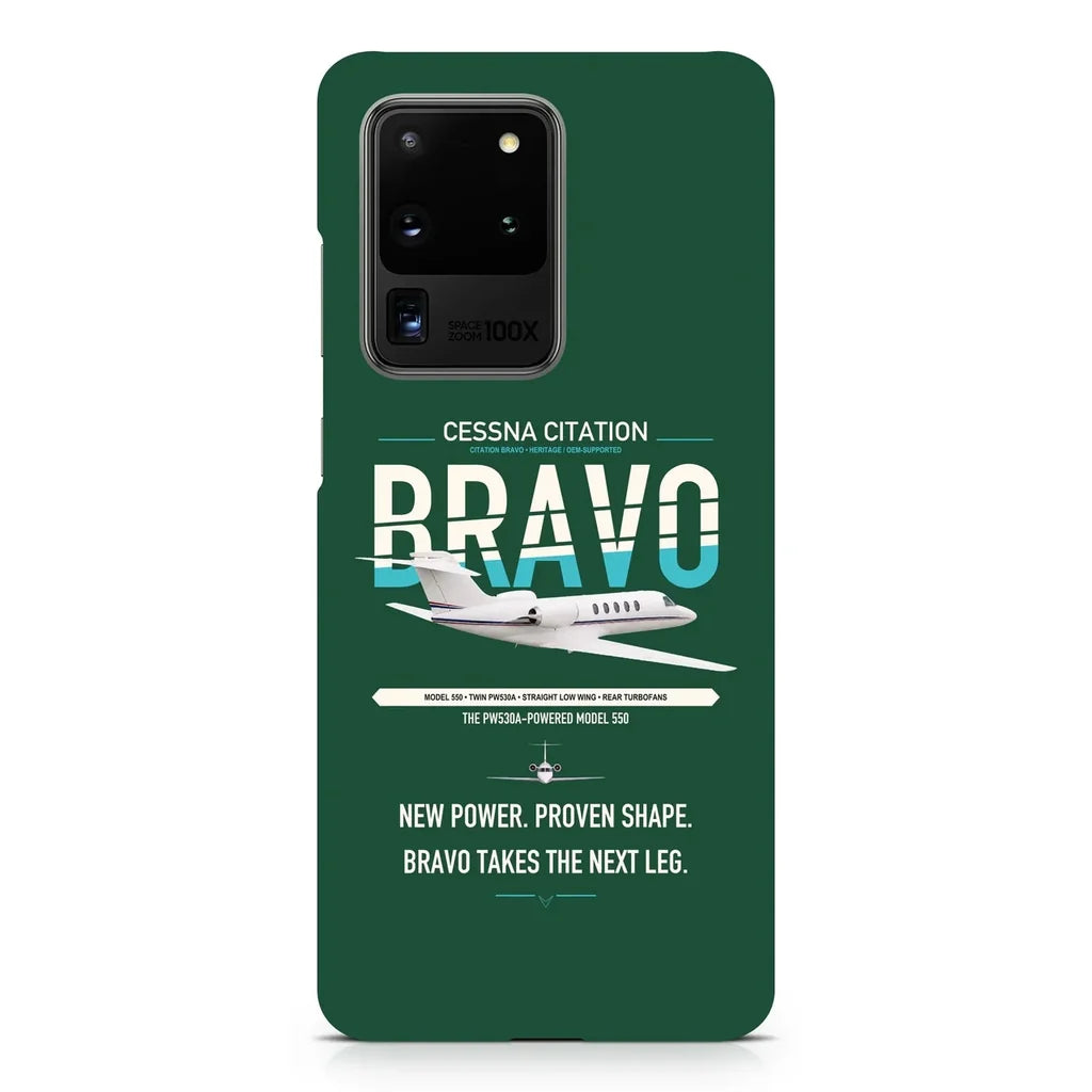 Cessna Citation Bravo design on samsung case - dark green