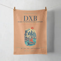 Thumbnail for Dubai International Airport (DXB) design on orange towel