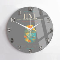 Thumbnail for Honolulu Daniel K. Inouye International Airport HNL Wall-Clock No-Frame - Gray