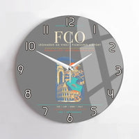 Thumbnail for Rome Leonardo da Vinci Fiumicino Airport FCO Wall-Clock No-Frame - Gray