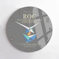 Thumbnail for Frederick Douglass Greater Rochester International Airport ROC Wall-Clock No-Frame - Gray