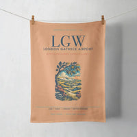 Thumbnail for London Gatwick Airport (LGW) design on orange towel