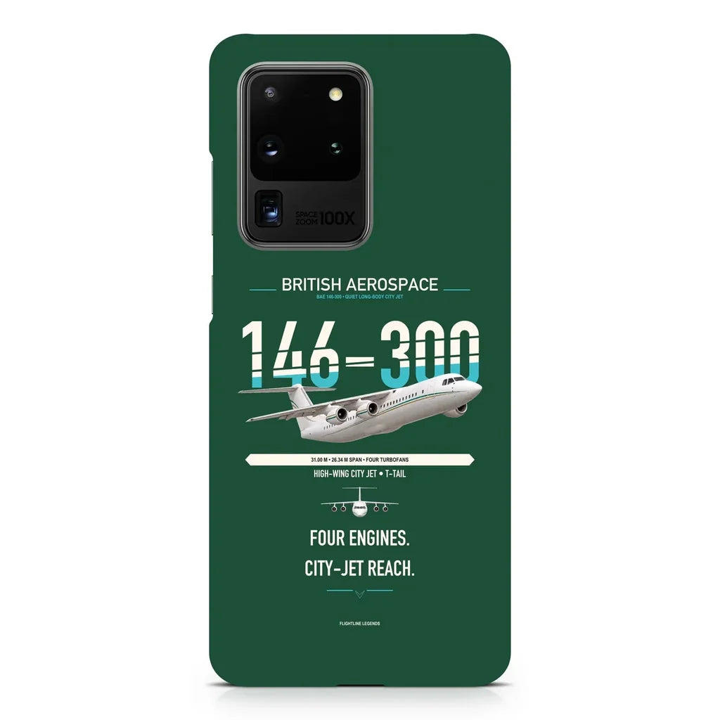 BAe 146-300 design on samsung case - dark green