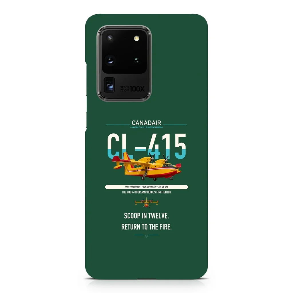 Canadair CL-415 design on samsung case - dark green