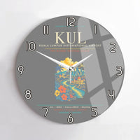 Thumbnail for Kuala Lumpur International Airport KUL Wall-Clock No-Frame - Gray