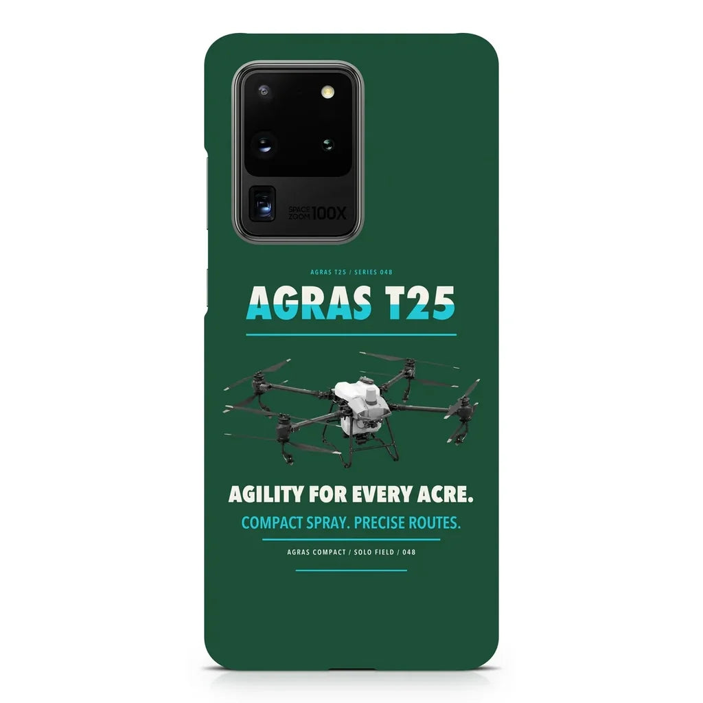 DJI Agras T25 design on samsung case - dark green