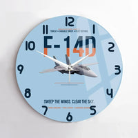 Thumbnail for F-14D Tomcat Sweep The Wings Clear The Sky design on light blue no frame wall clock