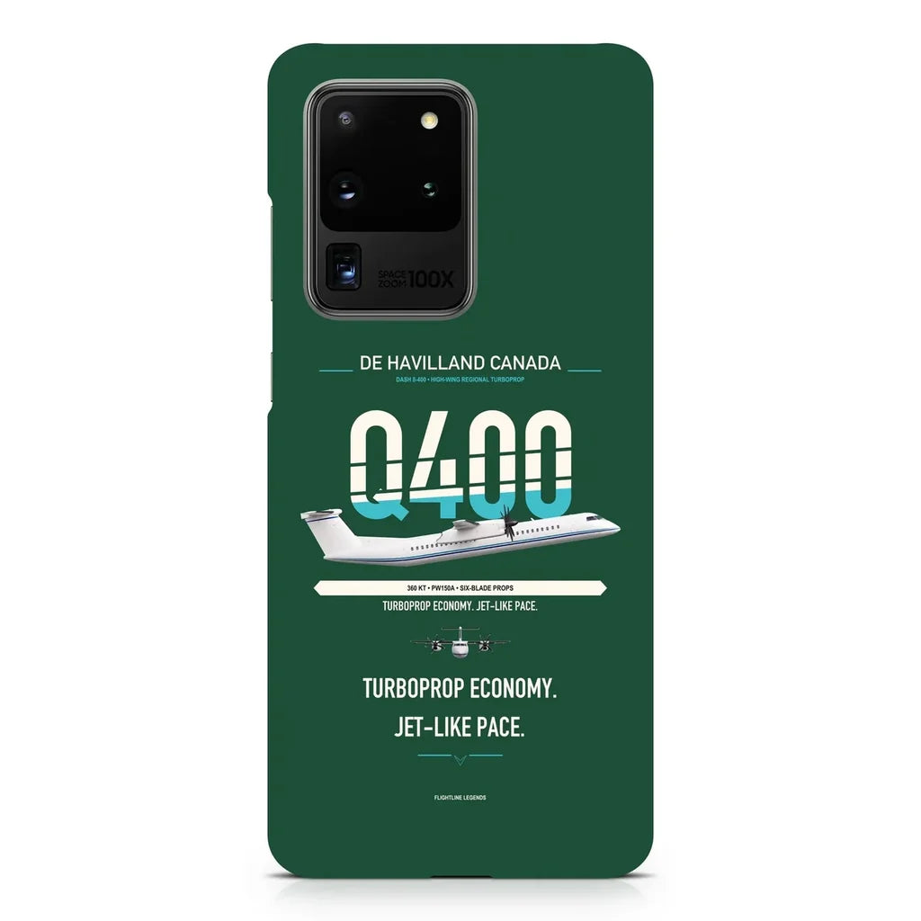 Dash 8-400 design on samsung case - dark green
