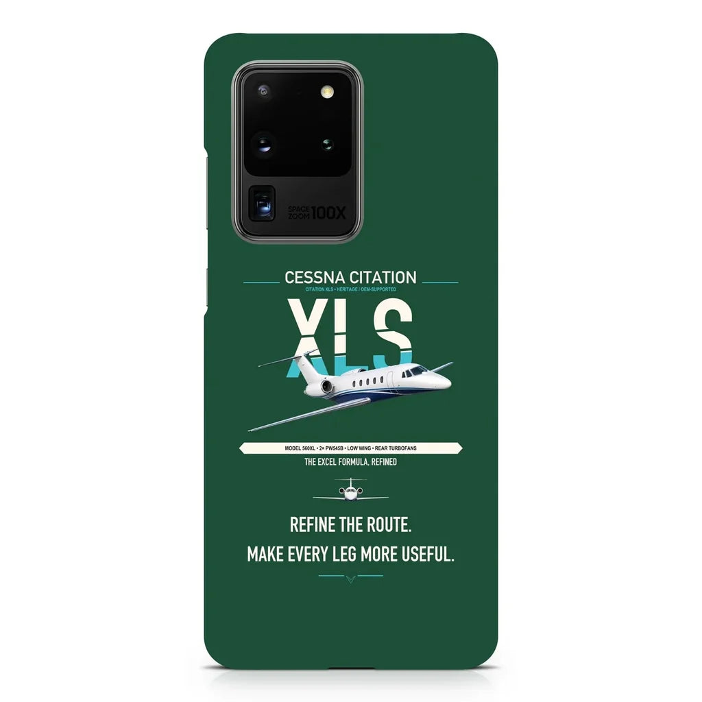 Cessna Citation XLS design on samsung case - dark green