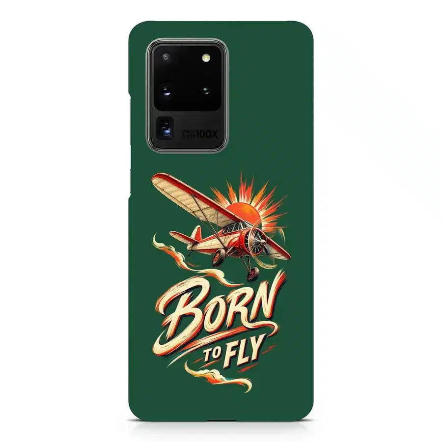 Born To Fly V2 design on samsung case - dark green