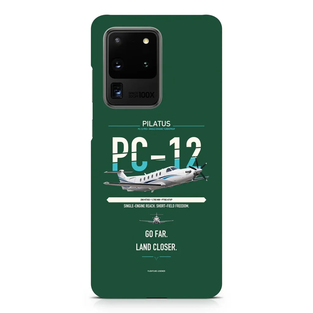 PC-12 PRO design on samsung case - dark green