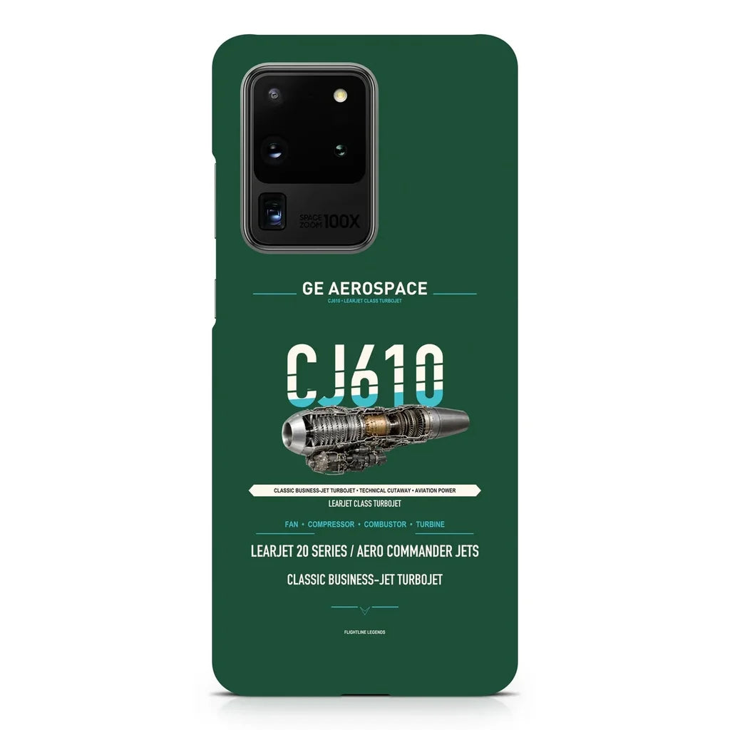 CJ610 design on samsung case - dark green