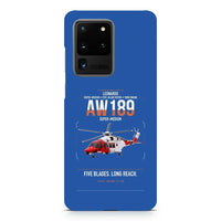 Thumbnail for Leonardo AW189 design on samsung case - blue
