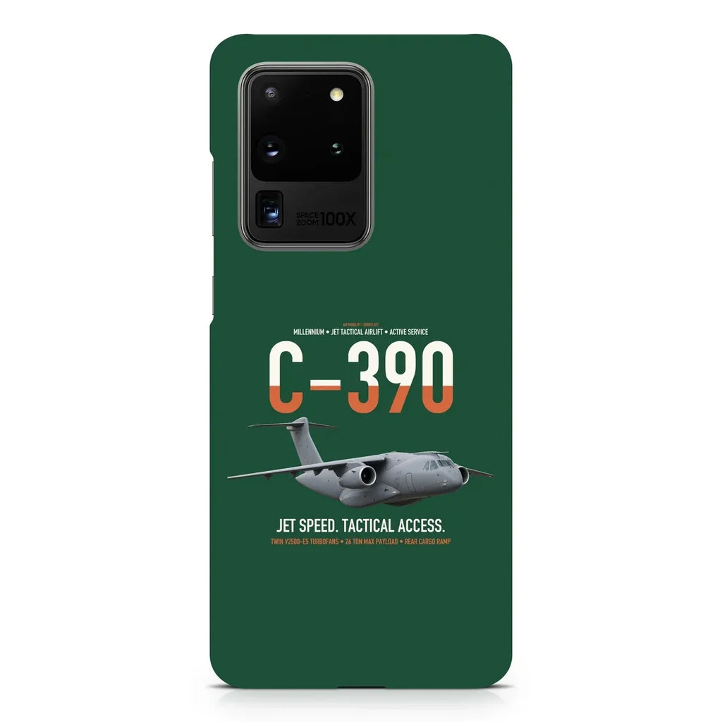 C-390 Millennium design on samsung case - dark green