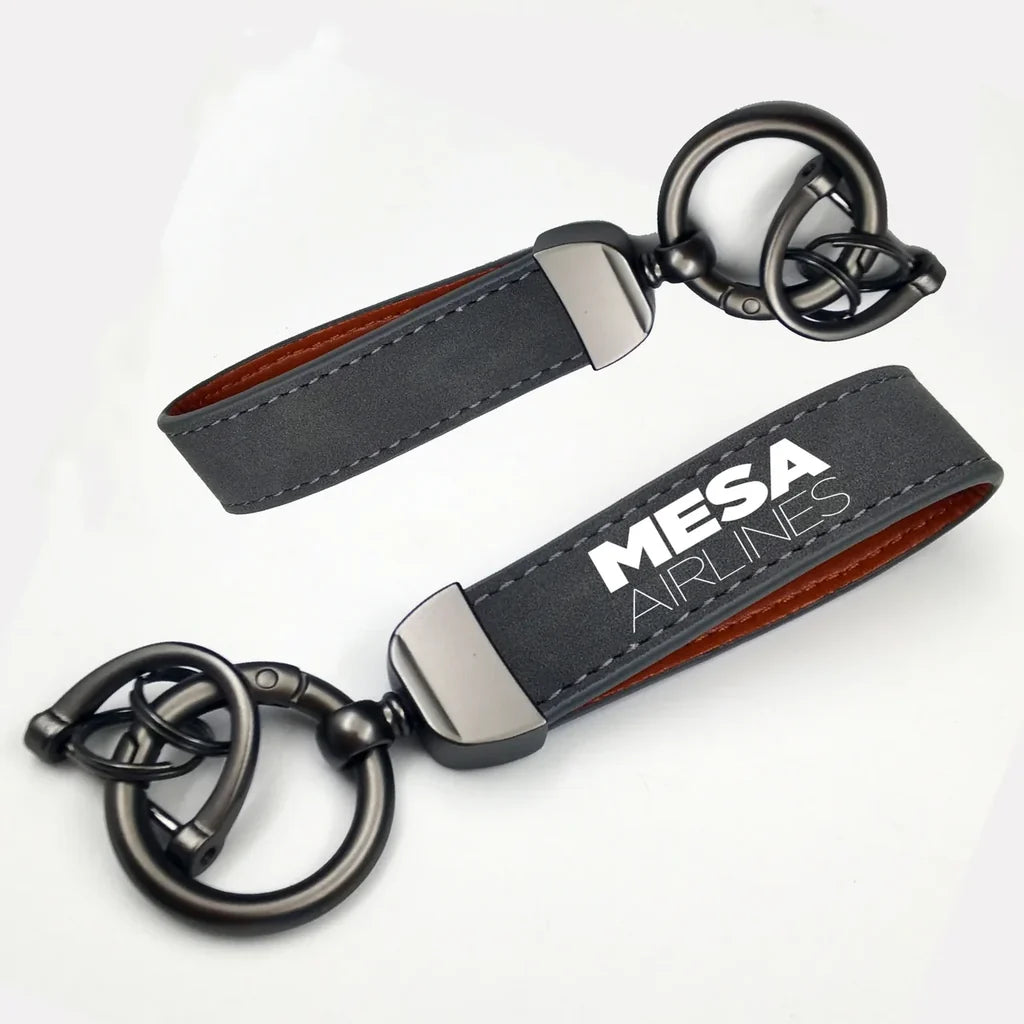 Mesa Airlines Horseshoe Buckle key chain in gray