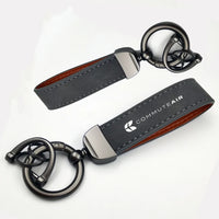 Thumbnail for CommuteAir Horseshoe Buckle key chain in gray