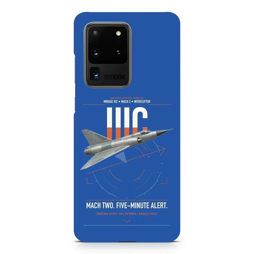 Dassault Mirage IIIC design on samsung case - blue