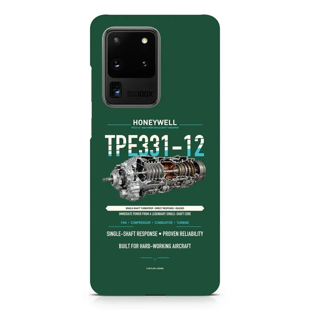 TPE331-12 design on samsung case - dark green