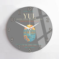 Thumbnail for MontrealTrudeau International Airport YUL Wall-Clock No-Frame - Gray