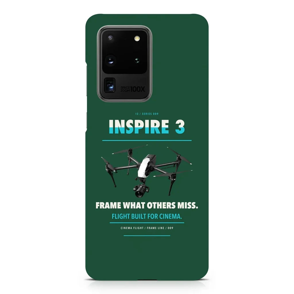 DJI Inspire 3 design on samsung case - dark green