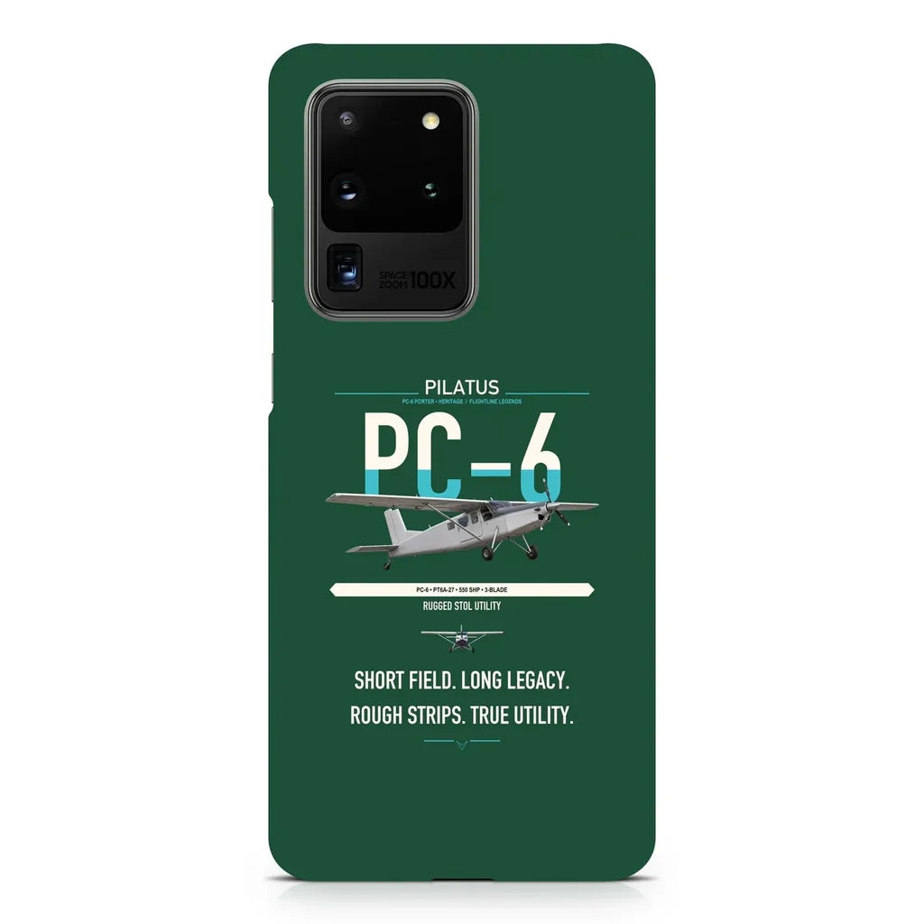 Pilatus PC-6 Porter design on samsung case - dark green