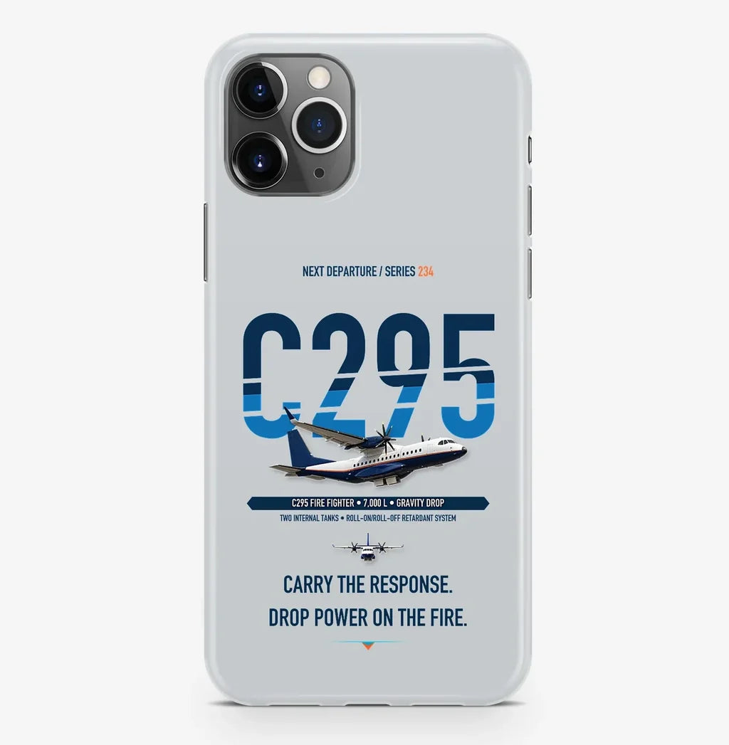 Airbus C295 Firefighter Case ProMax design on light gray iphone case promax