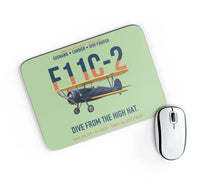 Thumbnail for F11C-2 Goshawk Dive from the High Hat design on light green rectangle mouse pad