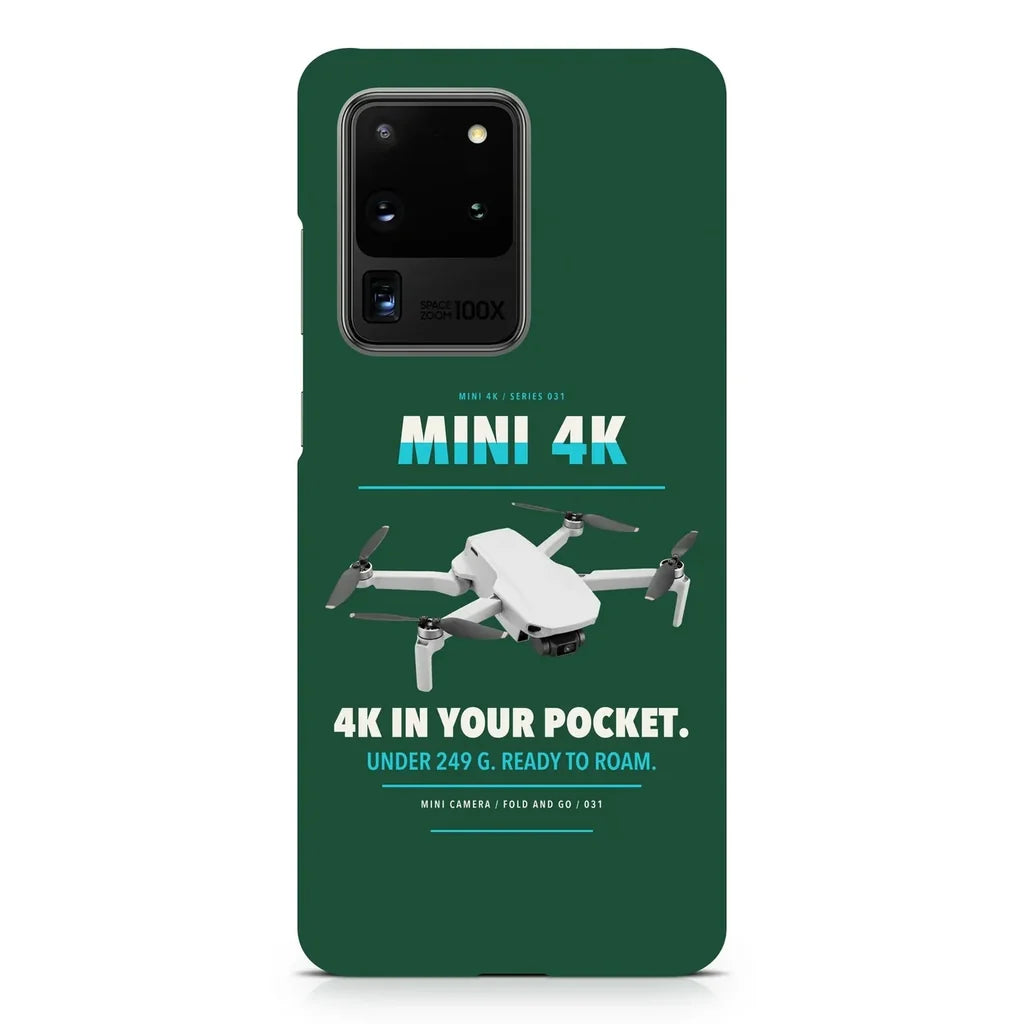 DJI Mini 4K design on samsung case - dark green
