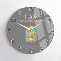 Thumbnail for Las Vegas Harry Reid International Airport LAS Wall-Clock No-Frame - Gray