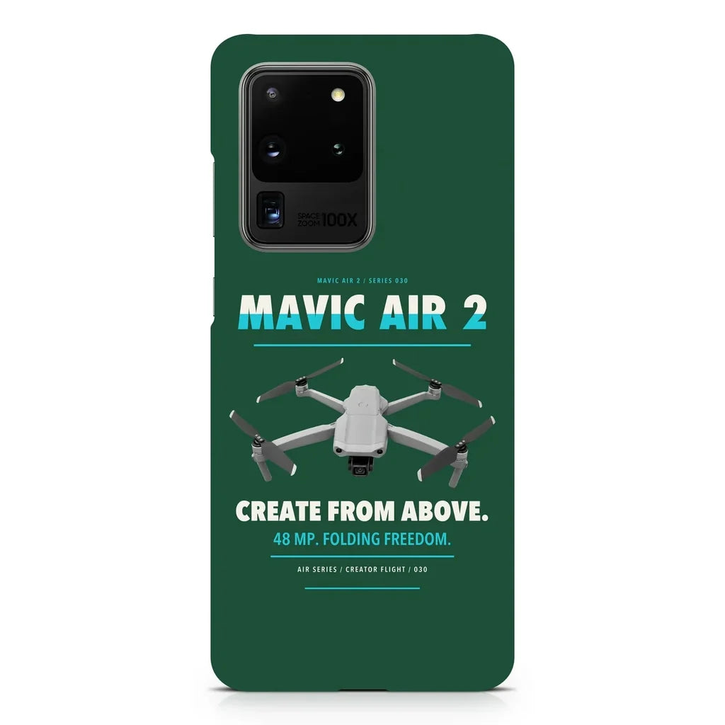 DJI Mavic Air 2 design on samsung case - dark green