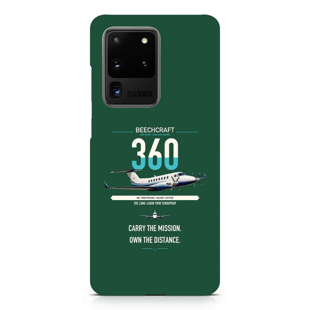 Beechcraft King Air 360 design on samsung case - dark green