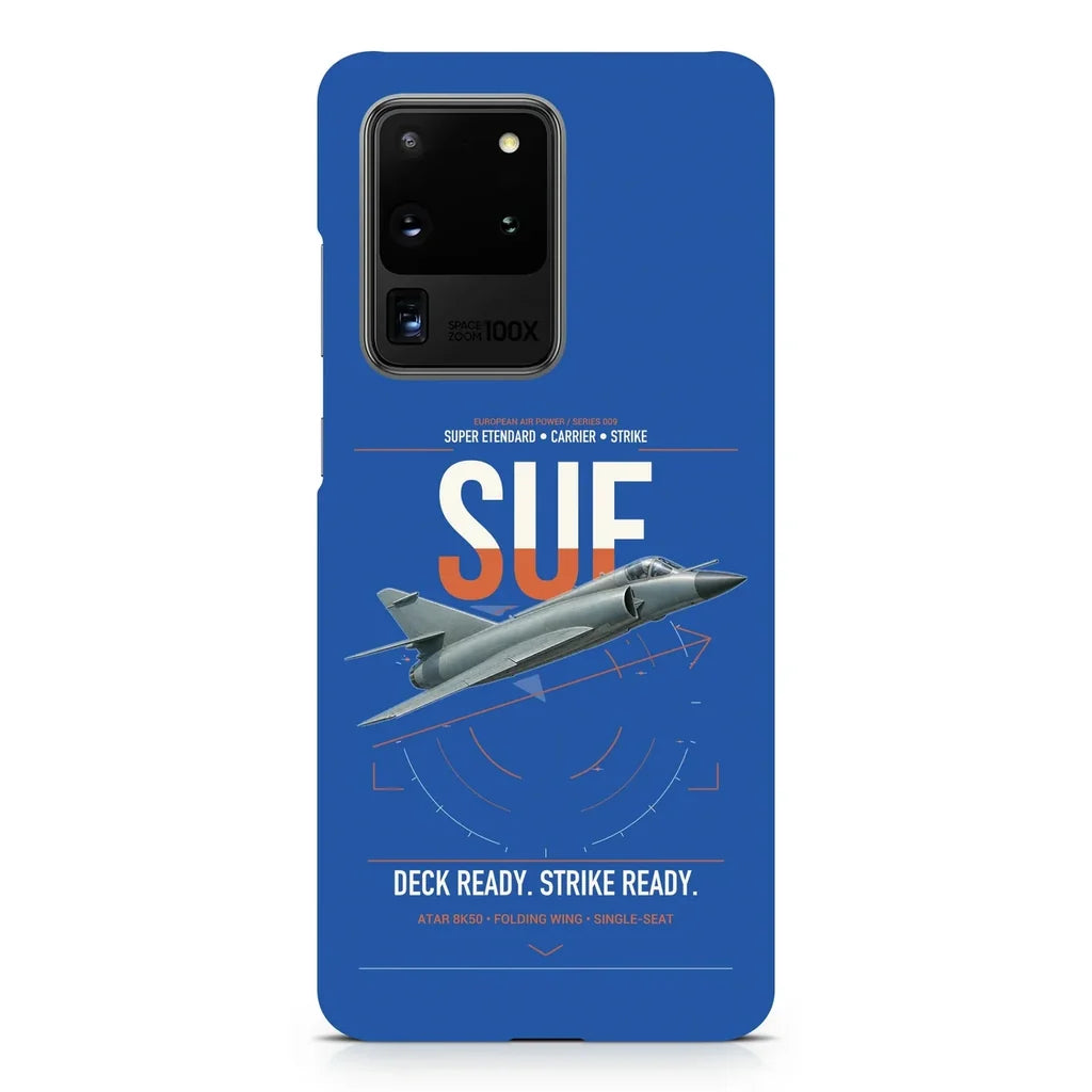 Dassault Super Étendard design on samsung case - blue
