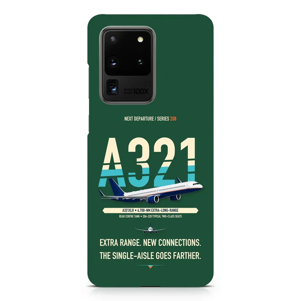 Airbus A321XLR design on samsung case - dark green