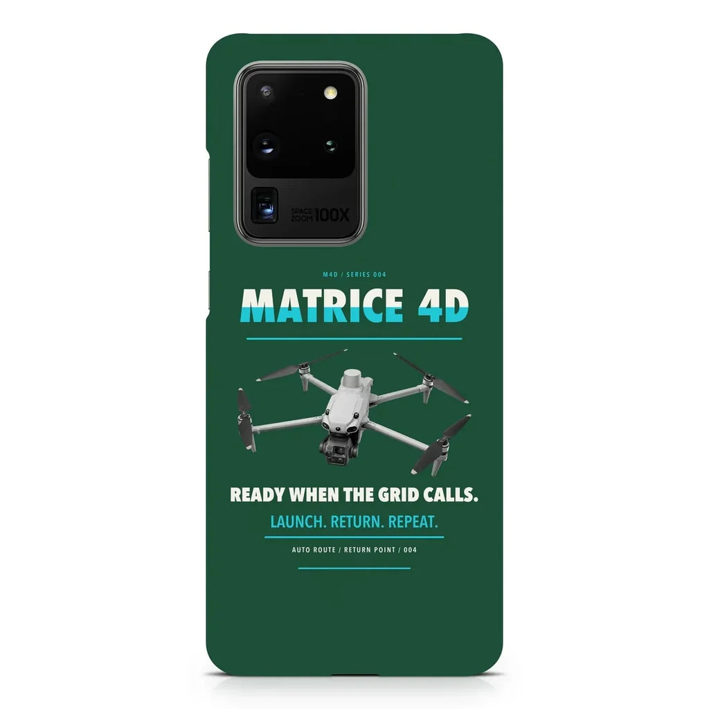 DJI Matrice 4D design on samsung case - dark green