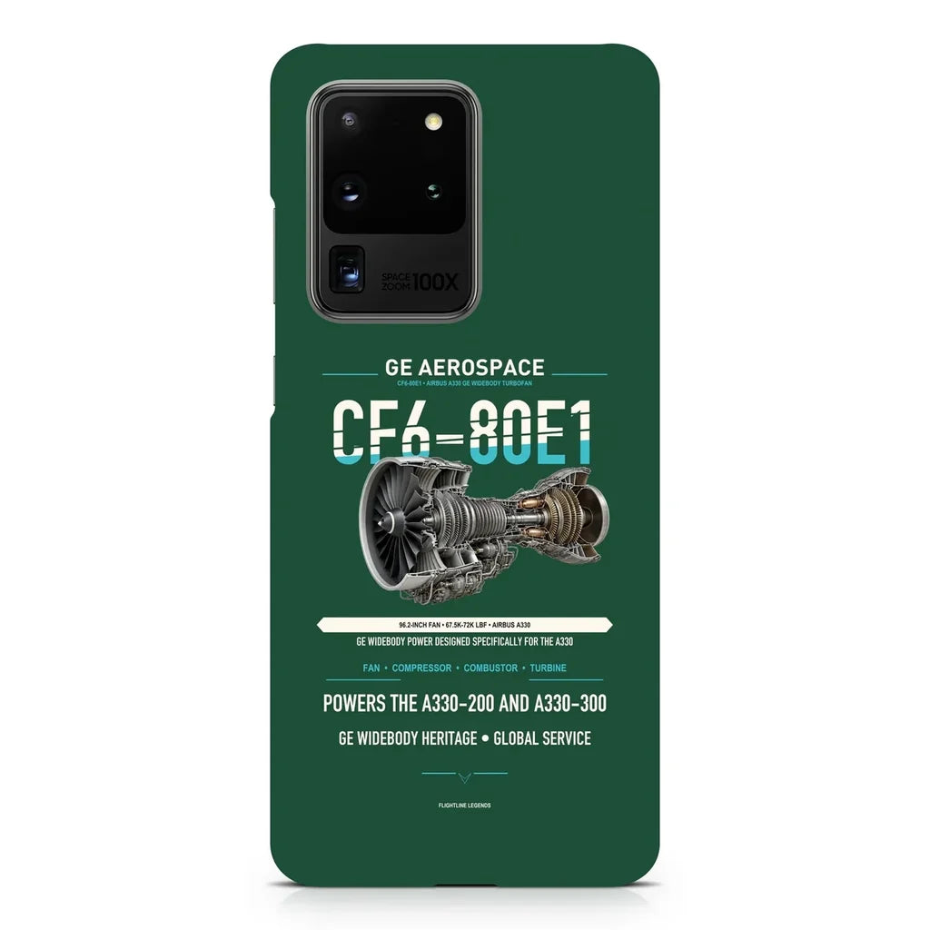 CF6-80E1 design on samsung case - dark green