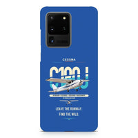 Thumbnail for Cessna 180J Skywagon design on samsung case - blue