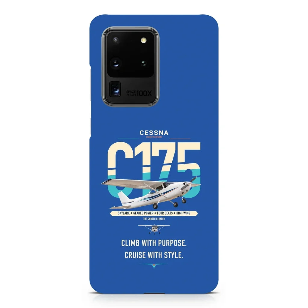 Cessna 175 Skylark design on samsung case - blue