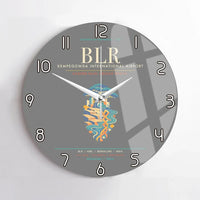 Thumbnail for Kempegowda International Airport Bengaluru BLR - Deccan Garden Silk Loom Wall-Clock No-Frame - Gray