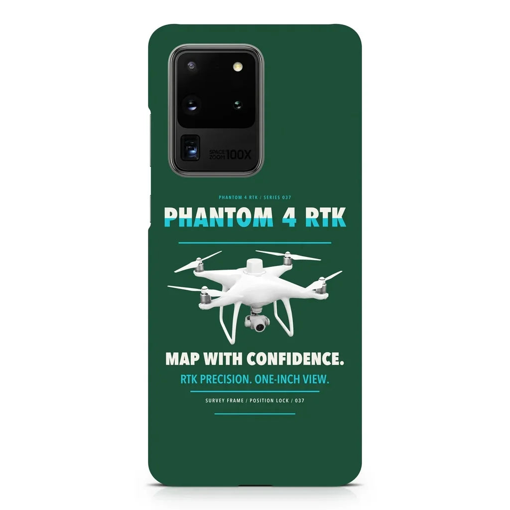 DJI Phantom 4 RTK design on samsung case - dark green