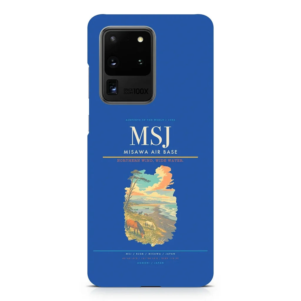 Misawa Air Base MSJ design on samsung case - blue