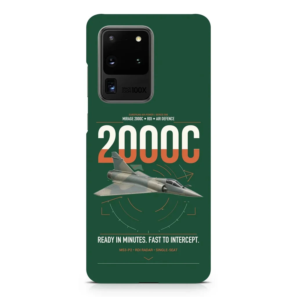 Dassault Mirage 2000C RDI design on samsung case - dark green