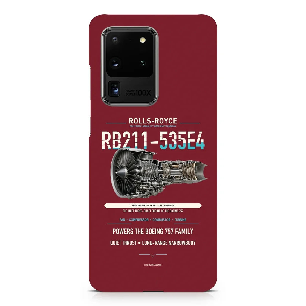 RB211-535E4 design on samsung case - dark red