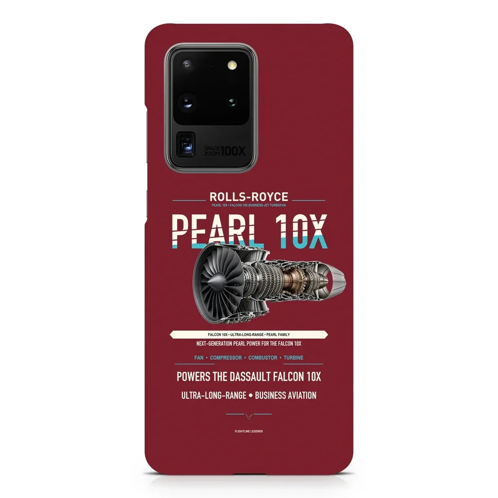 PEARL 10X design on samsung case - dark red