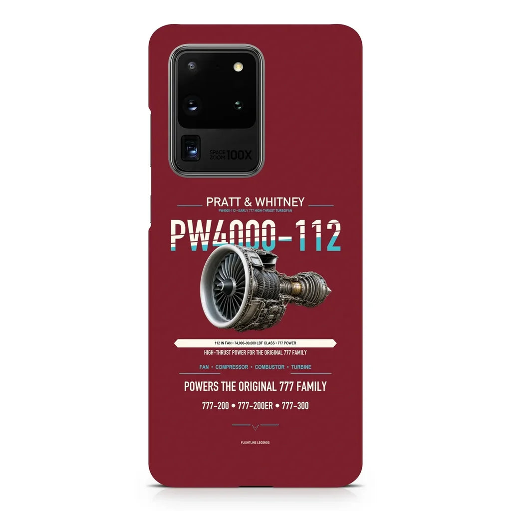 PW4000-112 design on samsung case - dark red