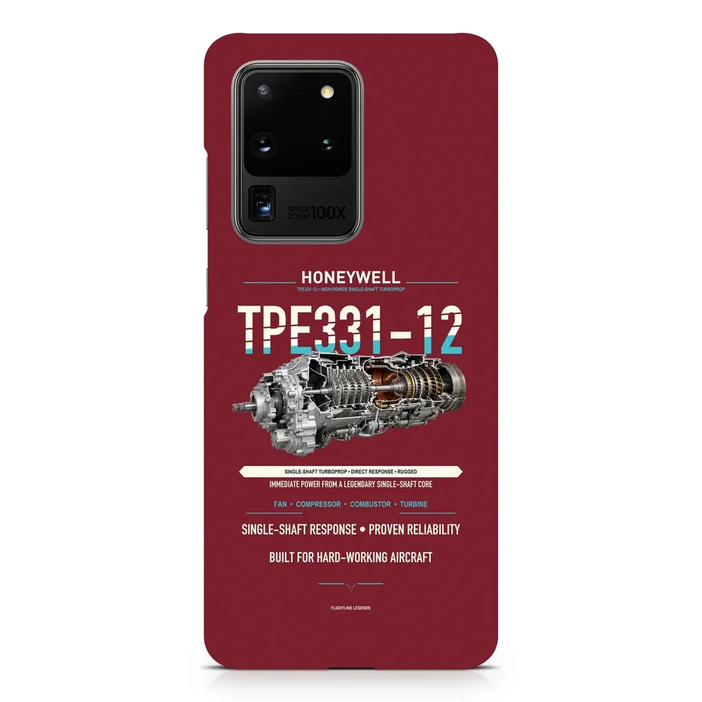 TPE331-12 design on samsung case - dark red