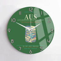 Thumbnail for Austin-Bergstrom International Airport AUS Wall-Clock No-Frame - Green