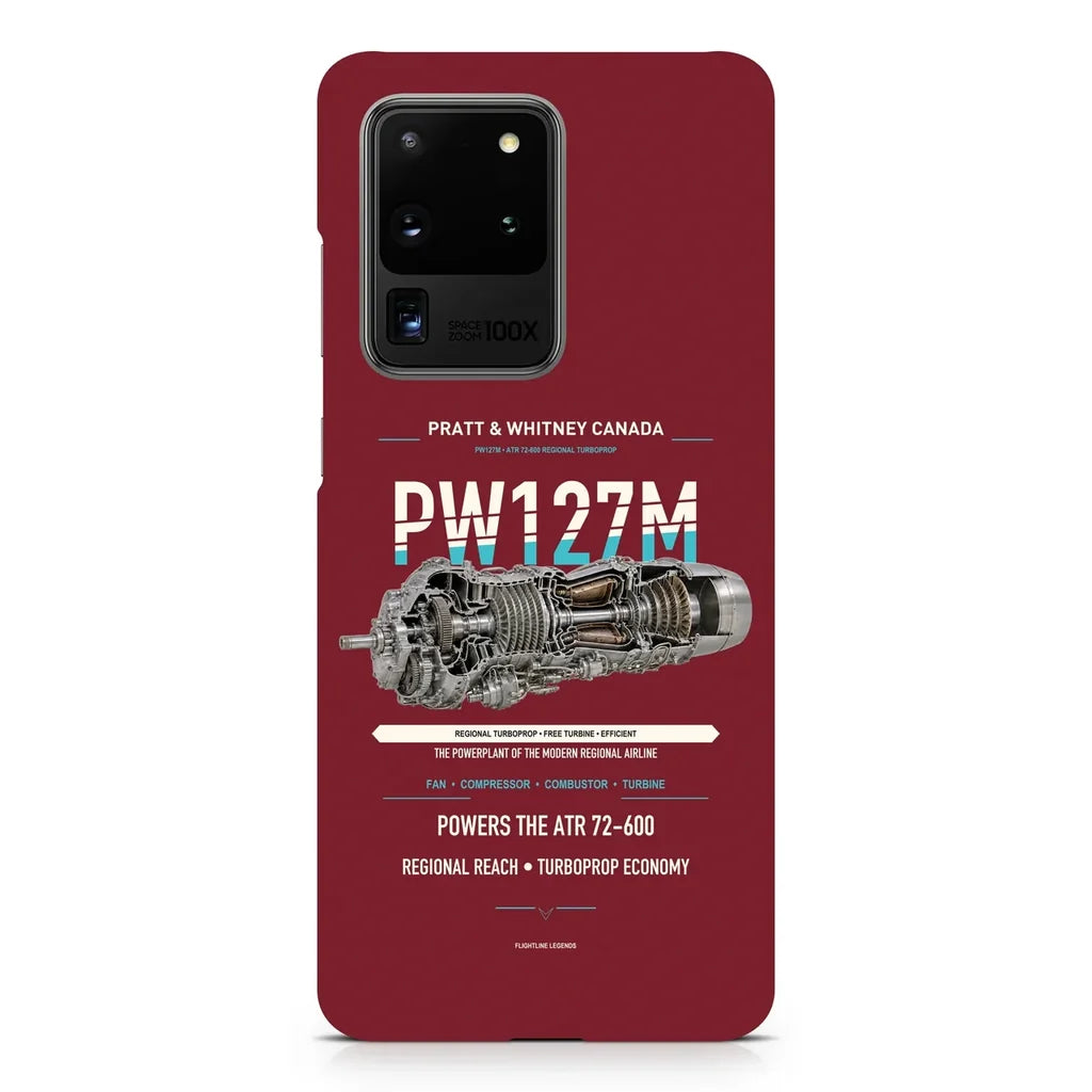 PW127M design on samsung case - dark red